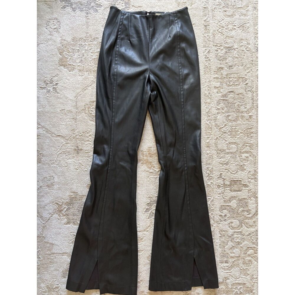 Free People Level Up Vegan Slit Black Work Festival Going Out Pants